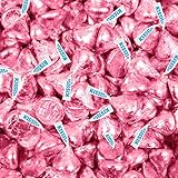 HERSHEY'S KISSES Candy Light Pink Foiled Milk Chocolate - Bulk Candy (Light Pink, 4lb)