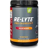 REDMOND Re-Lyte Pre-Workout Drink Mix, Peach Mango, 15.87oz