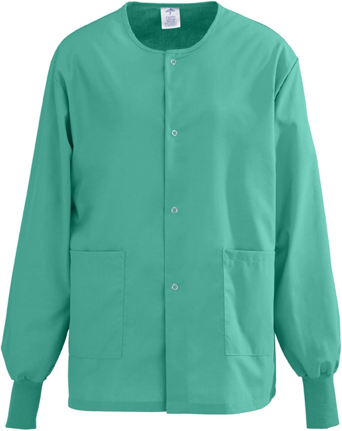 Medline PerforMAX SnapFront WarmUp Scrub Jacket, Large, Jade Green