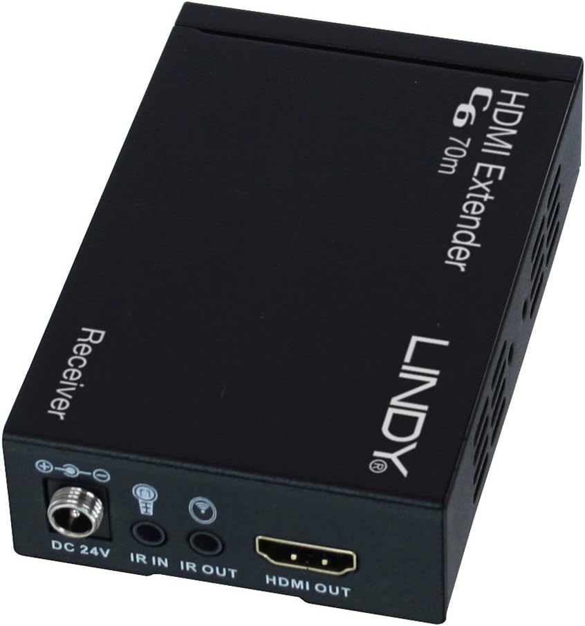 LINDY 70m Cat.6 HDMI & IR HDBaseT Extender with PoC, Black, 70 meters - Image 5