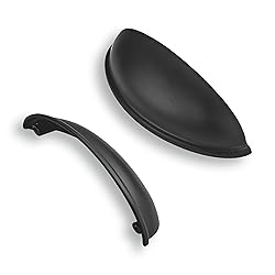 CABDM 2 Pack 4" Drawer Pulls Matte Black Cabinet