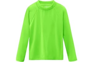 SMARASH Boys Rash Guard Swim Shirts Long Sleeve UPF 50+ Swimwear Youth Kids Sun Protection SPF Water Surfing Shirts Quick Dry