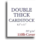 110lb Cover Ultra Heavyweight Thick Cardstock - Bright White - 8.5" x 11" - For Inkjet/Laser Printers (50 Sheets)