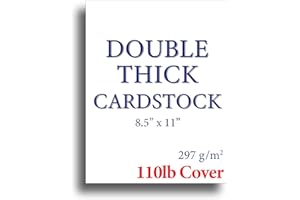 DESKTOP PUBLISHING SUPPLIES 110lb Cover Ultra Heavyweight Double Thick Cardstock - Bright White - 8.5" x 11" - For Inkjet/Laser Printers (100 Sheets)