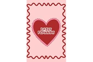 Red/Pink Aesthetic Daily Planner Notebook: Daily Planning Journal with To-Do Lists for Students, Teens & Productivity Lovers