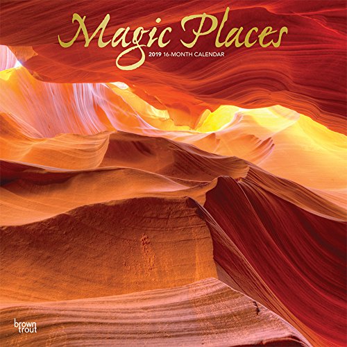 Magic Places 2019 12 x 12 Inch Monthly Square Wall Calendar with Foil Stamped Cover, Scenic Travel W by