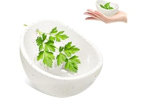 CDSHDZZ Pottery Herb Stripper Bowl，Small Handmade Herb Stripper Tool，Unique Ceramic Herb Stripper，with Different Hole Sizes for Separating Leaves and Stems，Suitable For Coriander, Rosemary, Etc (Beige)
