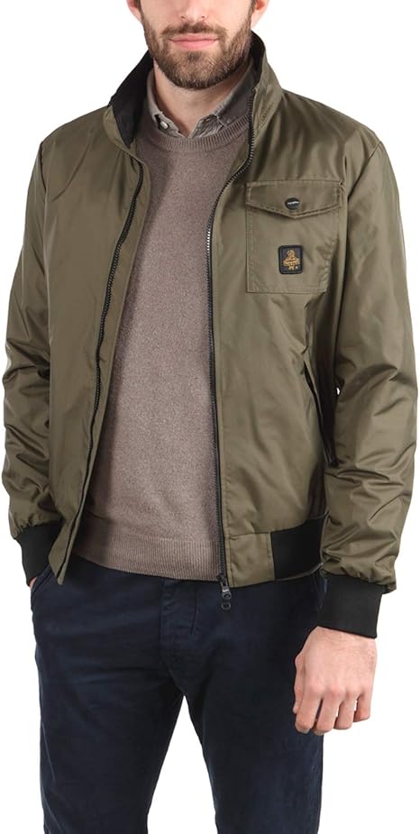 Amazon Refrigiwear 男性用ボンバージャケットキャプテン 1 防風布 生地 長袖イギリスxxlオリーブグリーン メンズ 通販