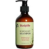 Bodylife Rosemary Shampoo 10.15 fl oz – Strengthening & Nourishing Hair Shampoo for Dry, Damaged, or Frizzy Hair, Reduces Breakage & Split Ends, Adds Shine & Smoothness