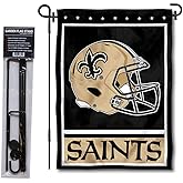 New Orleans Saints Football Garden Flag and Pole Stand Holder