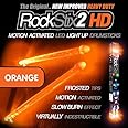 ROCKSTIX 2 HD ORANGE, BRIGHT LED LIGHT UP DRUMSTICKS, with fade effect, Set your gig on fire! (ORANGE ROCKSTIX)