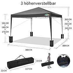COBIZI 10x10 Ez Pop Up Canopy Tent, UPF