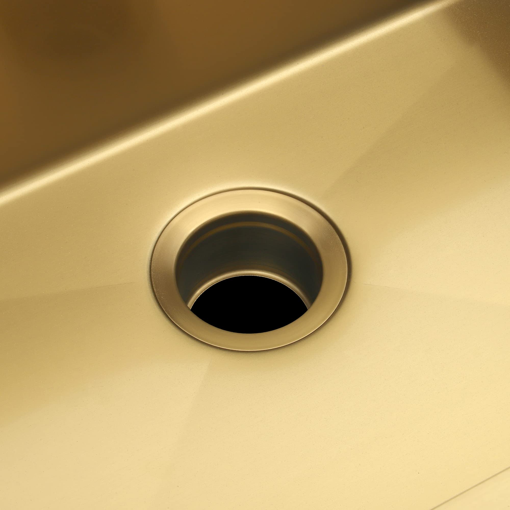 Extended Garbage Disposal Flange,Deep Garbage Disposal Sink Flange for Kitchen Sink Fit for 3-1/2 Inch Standard Sink Drain Hole,Gold Deep Kitchen Sink Flange