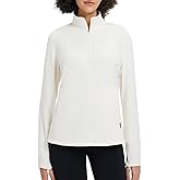 baleaf Women's Fleece Quarter Zip Pullover Long Sleeve Thermal Tops Cold Weather Hiking Running Gear with Kangaroo Pocket