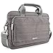 15-inch Laptop Case Evecase Classic Padded Briefcase Messenger Bag with Shoulder Strap and Handle for Macbook Pro 15.4