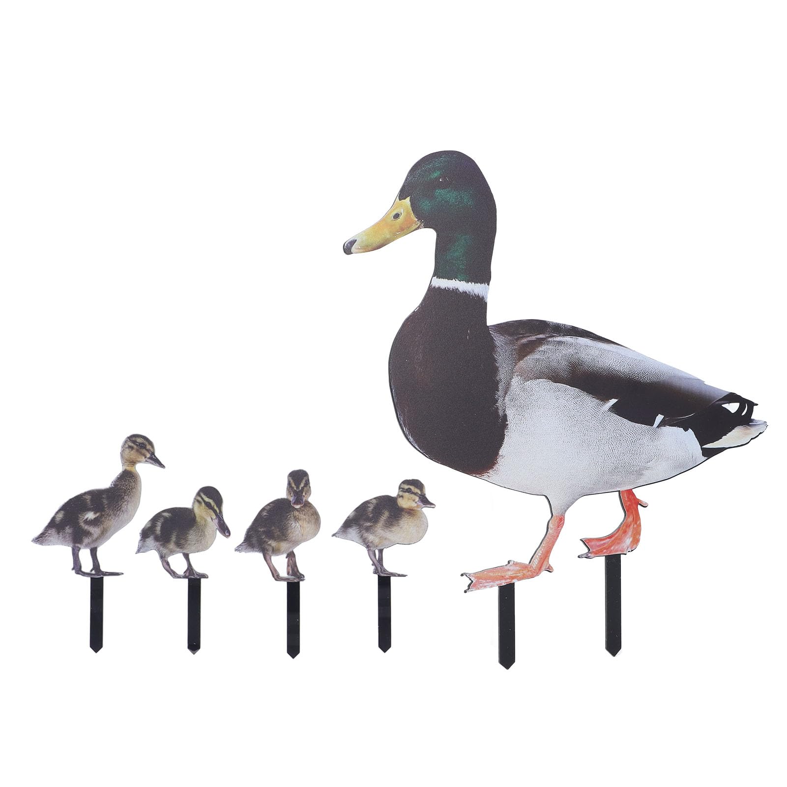 Fockety Duck Garden Stakes, 3D Duck Garden Statue, Realistic Lifelike Acrylic Duck Decor for Courtyard, Lawn, Garden Decoration, Outdoor Farmhouse Pathway Lawn Decorations