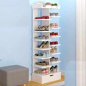 ZYLDXDP Gabinete para Zapatos con Puerta De Madera Zapatero Estrecho