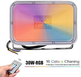 Foco LED RGB Proyector RGB con función de sincronización, 16 ...