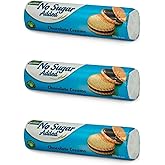 Gullon Sandwich Cookie Chocolate Cream, NO Sugar Added ‑ 8.8 oz 250g (Pack of 3)