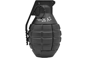 Disratw M26A2 Airsoft Grenade Toys Tactical Grenade Plastic CS Battle Game Toy Hand Grenades Pull Ring Toys Role Play Model Prop for Age 14+