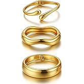 Chunky Gold Bangle Bracelets for Women, 14k Gold Plated Dainty Cuff Stackable Bangles Sets, Trendy Bracelet Stack Fashion Jewelry Gifts