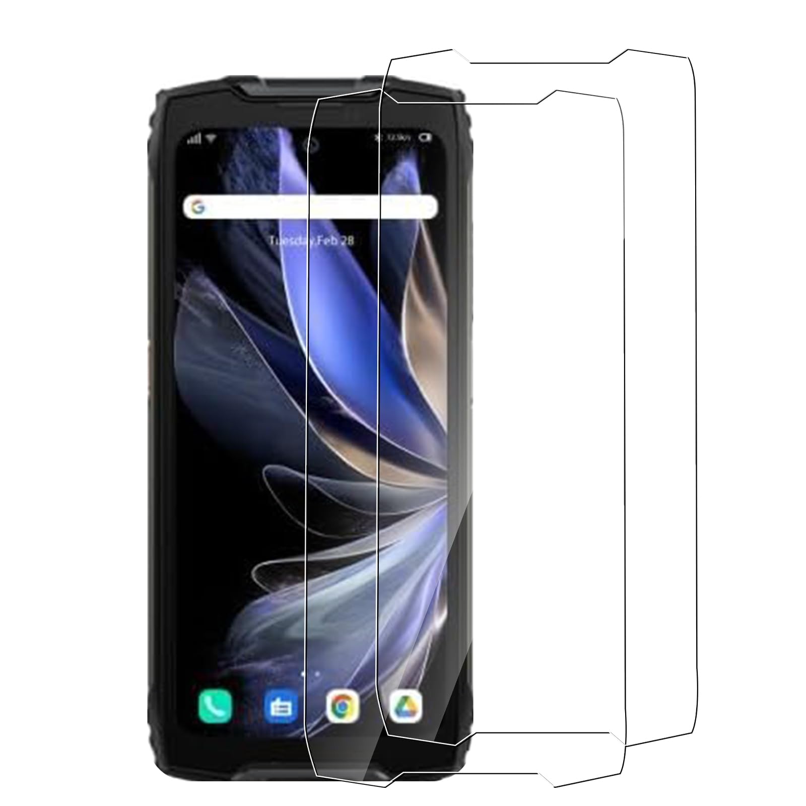 Screen Protector for Blackview BV9300/BV9300 Pro,[2 Pack]99.99% HD Full Coverage Easy Installation Round Edge Scratch Resistant Bubble Free,9H Hardness Premium Quality Tempered Glass Film,Transparent