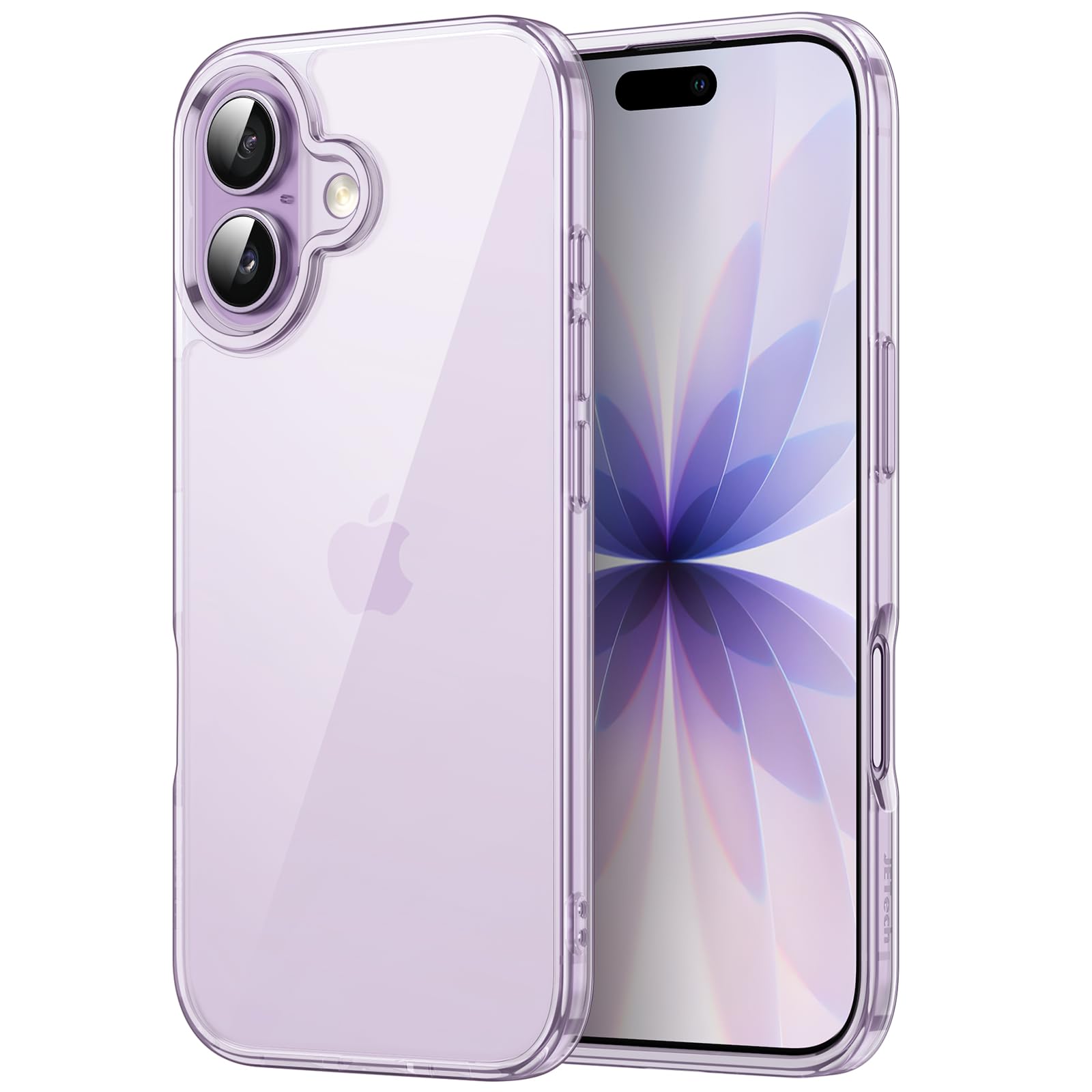 JETech Case for iPhone 17 6.3-Inch, Non-Yellowing Shockproof Phone Bumper Cover, Anti-Scratch Clear Back (Purple)