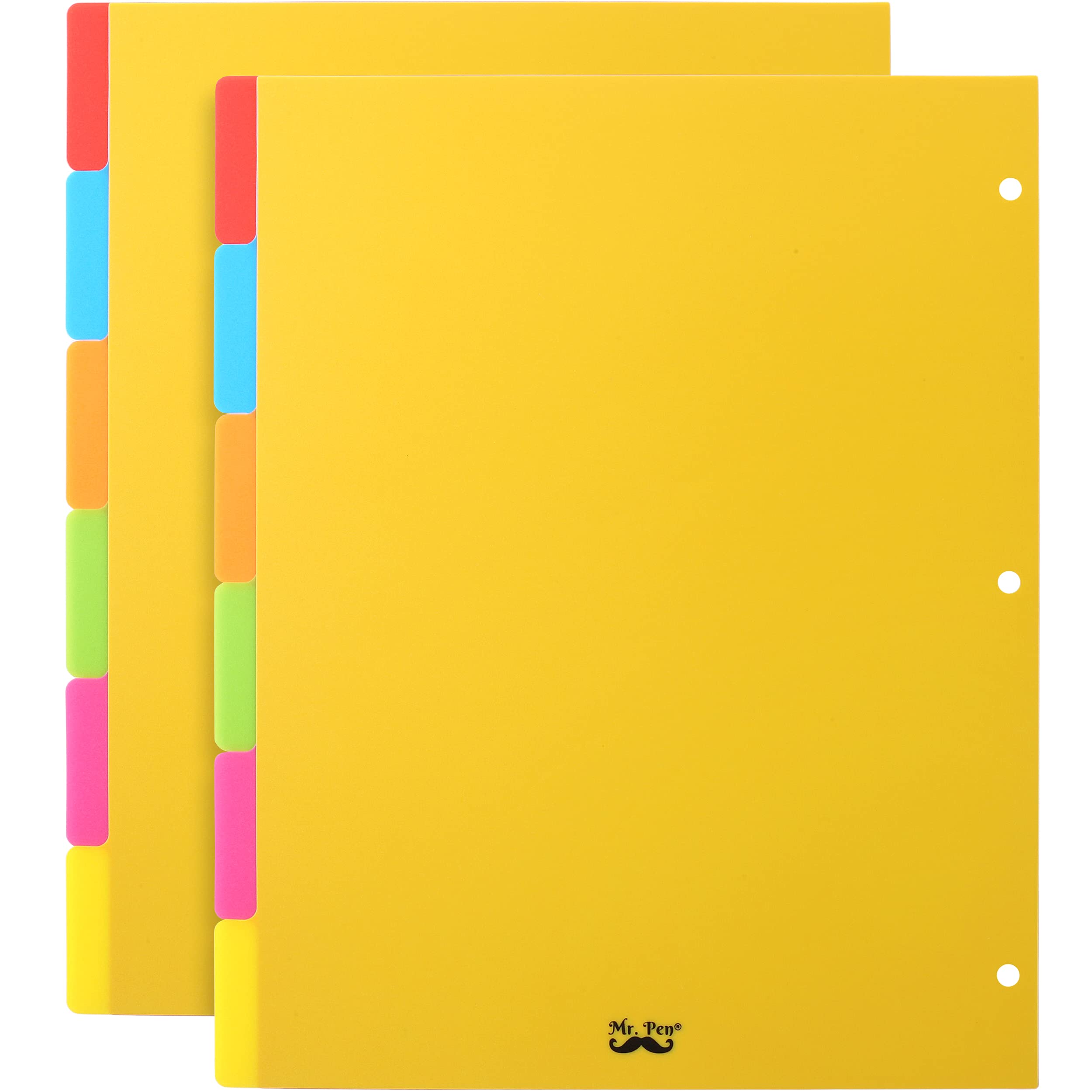 Photo 1 of Mr. Pen- Binder Dividers - 6 Tab Dividers, Pack of 2 Sets (12 Dividers Total) for 3 Ring Binder, Back to School Supplies