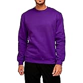 TUVEKE Men's Sweatshirts Soft Long Sleeve Crewneck Sweatshirt Midweight Fleece Sweat Shirt Breathable Pullover Sweater S-3XL