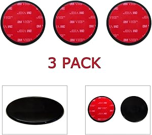 3-Pack Ramtech 65mm 3M VHB Car Vehicle Dash Dashboard Adhesive Sticky Suction Cup Mount Disc Disk Pad for GPS/Mobile Cell Phone/Car DVR / MP4 / Tablet PC/Car DVR / MP4 / E-Book etc. - DMD65