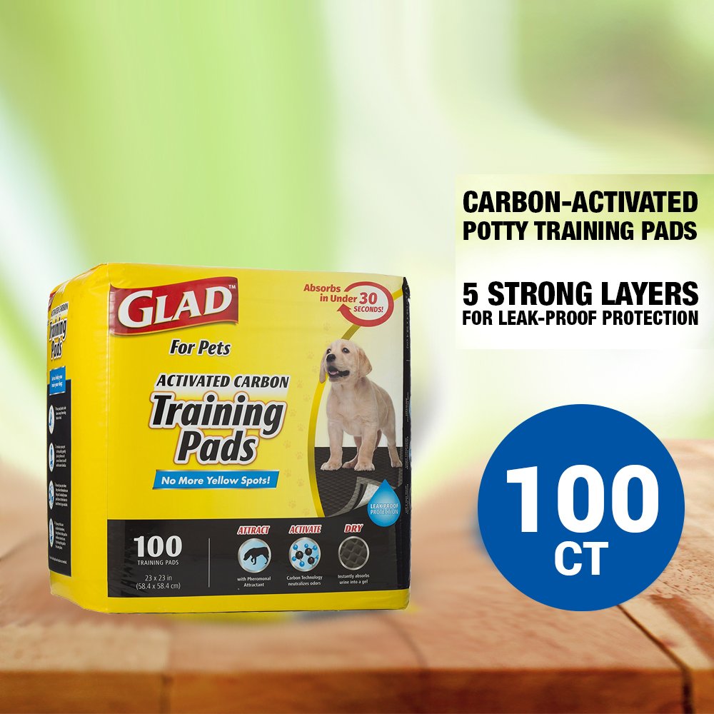 Glad for Pets Activated Carbon Training Pads For Dogs and Puppies