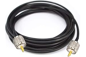 onelinkmore CB Radio Cable PL259 Jumper 50 Ohm Coax Cable Connector 16ft Antenna Cable UHF Male Antenna Cable Male To Male Cable,PL259 Jumper for CB Ham Radio Antenna Analyzer Dummy Load and SWR Meter