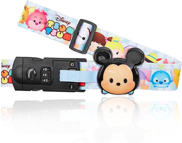 Amazon ディズニー ツムツム ミッキーベルト 重量計付き ダイヤル式 スーツケースベルト Deseno ベルト 旅行かばん用品 アクセサリー キャラクター Deseno スーツケースベルト