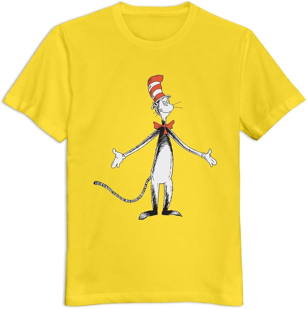 Men The Cat in The Hat Knows A Lot About That! Customized 100% Cotton T Shirt by Mjensen