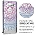 kwmobile TPU Silicone Case Compatible with LG V30 / V30S / V30+ / V30S+ - Crystal Clear Smartphone Back Case Cover - Indian Sun Blue/Dark Pink/Transparent