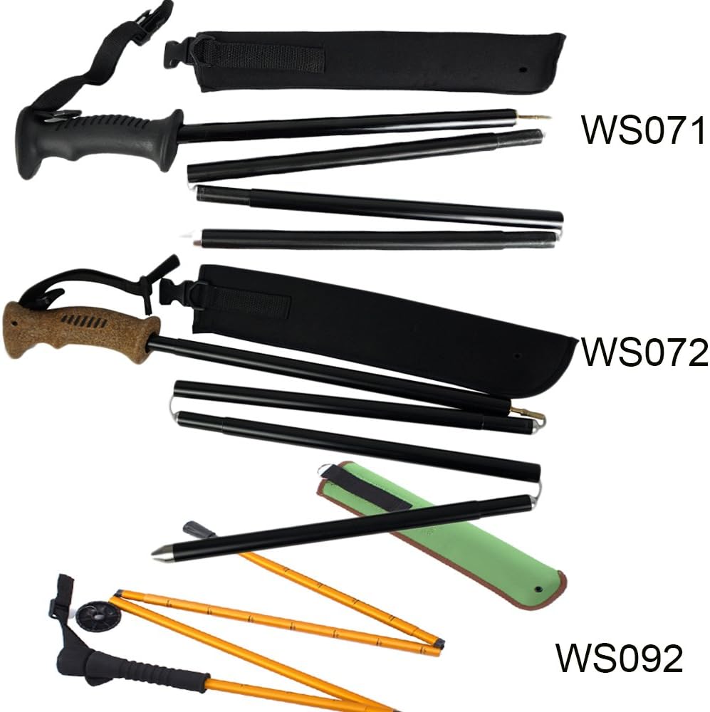 Aventik Best Quality Fold-able Wading Staff Water Depth Safety Warning Sign, Coated Adjustable Stainless Steel Core, T7075 Aluminum Body Corrosion Resistance fly fishing wadiding staff