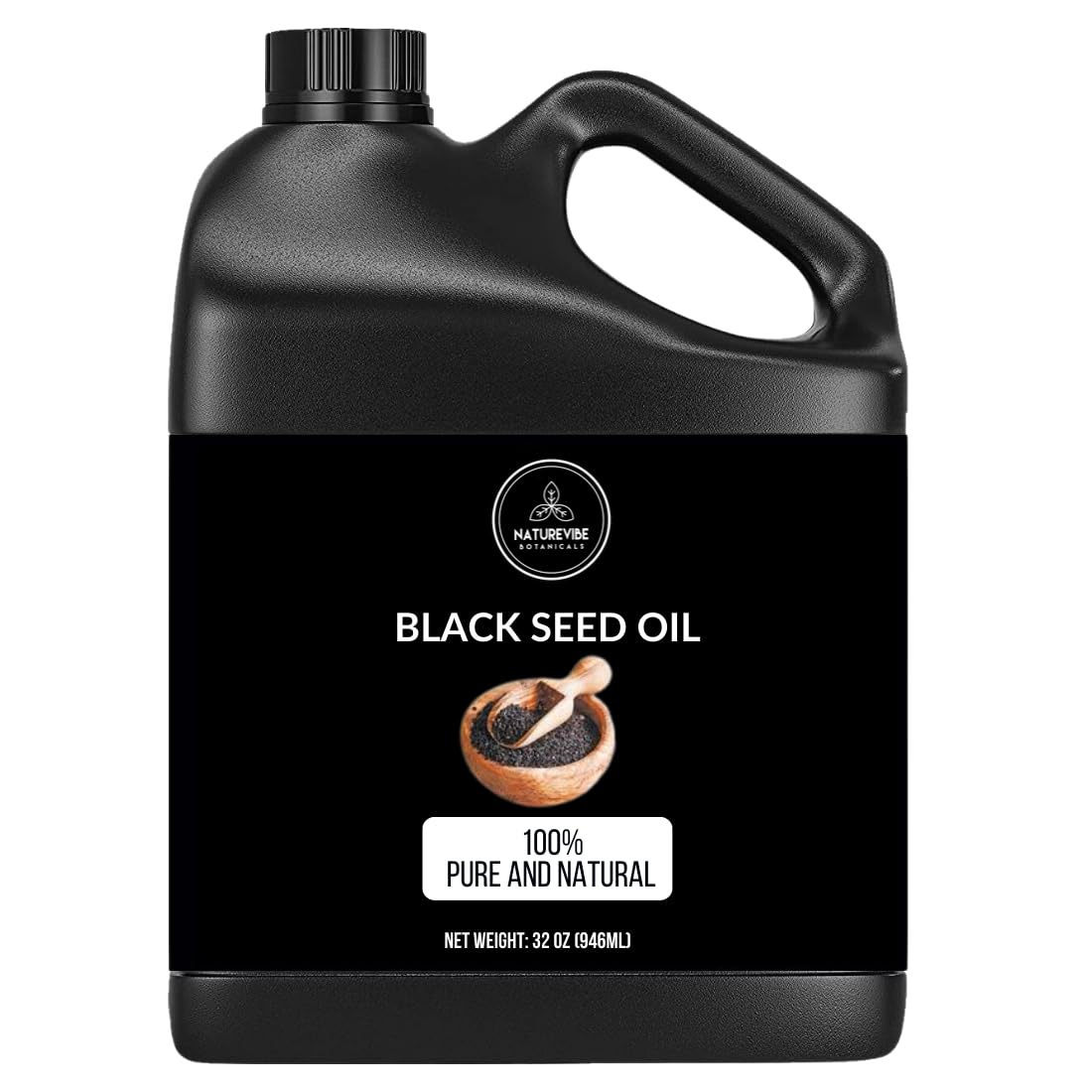 Naturevibe Botanicals Black Seed Oil 946ml | 100% Pure and Natural | Great for Skin Care and Hair Care — image 1