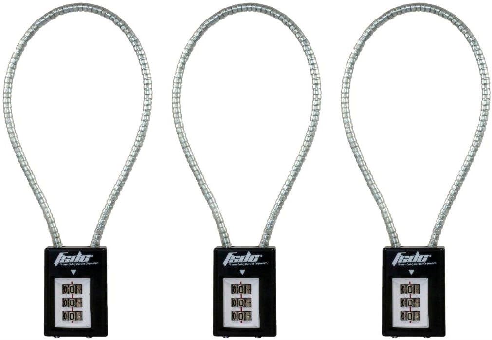 FSDC-CL1996RCB 14" California DOJ-Approved Combination Cable Gun Lock 3-Pack : Sports & Outdoors