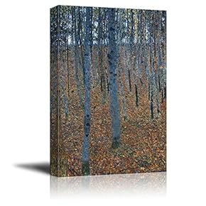 Canvas Wall Art - Beech Grove I by Gustav Klimt - Giclee Print Gallery Wrap Modern Home Art Ready to Hang - 12x18 inches