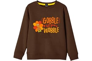 Remimi Unisex Kids Thanksgiving Sweatshirt Long Sleeve Turkey Pullover Top 3-14 Years