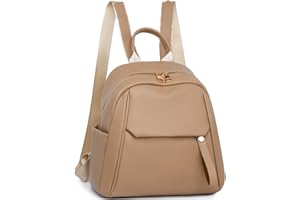 Sanxiner Backpack Purse for Women Fashion Backpack Multi Pockets Shoulder Bag Cute Daypacks Purse (1-Khaki, Medium)