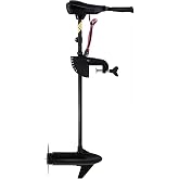 Goplus Electric Trolling Motor 8 Speed, Boat Fishing Motor w/Telescoping Handle, Two-bladed Propeller, LED Battery Indicator and 36" Shaft for Freshwater Saltwater Use