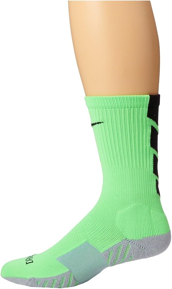 Nike Performance Cushioned Soccer Sock, Neon Green/Black