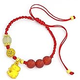 Eymi Adjustable Red String Bracelets Chinese Zodiac Animal Sign 2024 New Year Lucky Dragon Charm Bracelet for Women