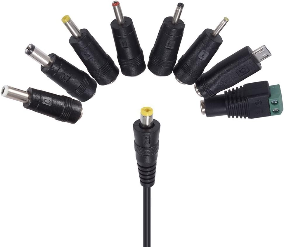 SZYSK 30W 2V-24V 1.2A Universal AC/DC Adapter Switching Power Supply with 8 Selectable Adapter Tips & Micro USB Plug, for 2V to 12V Household Electronics and LED Strip – 1.5A Max: Home Audio & Theater