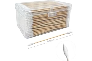 PINGMIC 400 (800 Tips) 6-Inch Precision Gun Cleaning Swabs - Lint-Free Double-Ended Cotton Swabs for Gun Cleaning, Makeup & E