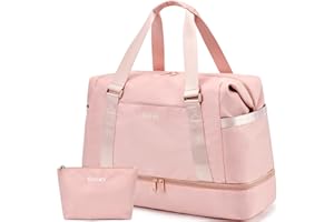 GOEWY Gym Bag for Women Sport Duffel Bag for Men with Shoes Compartment Travel Duffle Bags with Wet Pocket School Yoga Football Basketball Lightweight Carry on Weekender Bags Key Purse