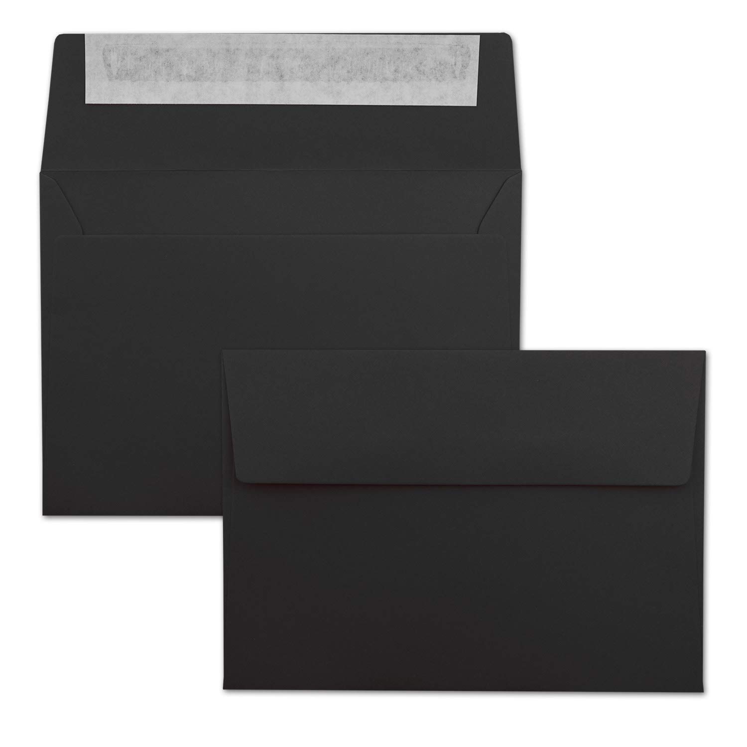 "FarbenFroh by GUSTAV NEUSER" 50x envelopes black DIN C6 format 11.4 x 16.2 cm self-adhesive envelopes without window Christmas, greeting cards & invitations for A6 & A4 paper — image 1