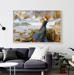 John William Waterhouse Art Prints - Miranda the