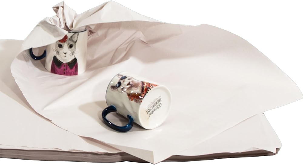 Direct Global Trading 250 Sheets White Packing Paper Newspaper Offcuts Moving
